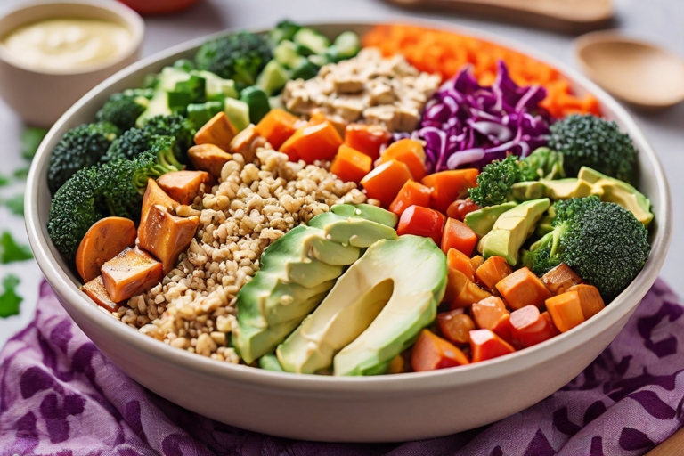 easy vegetarian lunch bowl